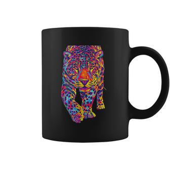 Rainbow Jaguar Abstract Colorful Cat Lover Coffee Mug | Favorety DE