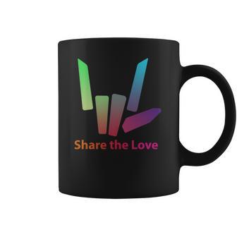 Rainbow Share The Love T-Shirt Coffee Mug | Favorety AU