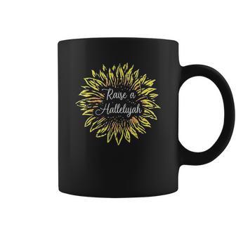 Raise A Hallelujah Sunflower Jesus Christian Gift Design Coffee Mug | Favorety CA