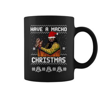 Randy Macho Man Savage Have A Macho Christmas Ugly Coffee Mug | Favorety UK