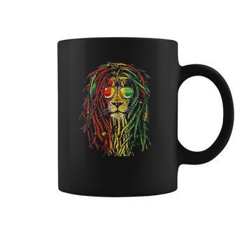 Rasta Reggae Lion Sunglass Art Gift For Rastafarian Lover Coffee Mug | Favorety AU