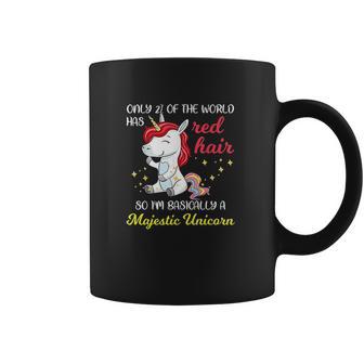 Red Hair Majestic Unicorn Funny Ginger Head Pride Coffee Mug | Favorety UK