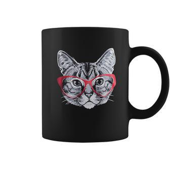 Red Linda Glasses Cat Funny Belcher Kitty Cute Humor Fun Coffee Mug | Favorety DE