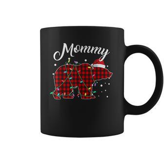 Red Plaid Mommy Bear Matching Buffalo Pajama Coffee Mug | Favorety AU