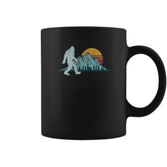 Retro Bigfoot Silhouette Sun Abominable Snowman T Coffee Mug | Favorety