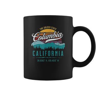 Retro Columbia California Mountains Sun Grunge Art Souvenir Coffee Mug | Favorety AU