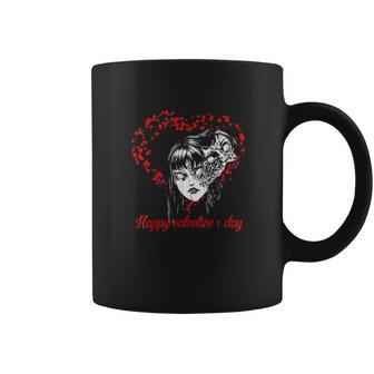 Retro Tomie Funny Manga Art Happy Valentines Day Junji Ito Coffee Mug | Favorety UK