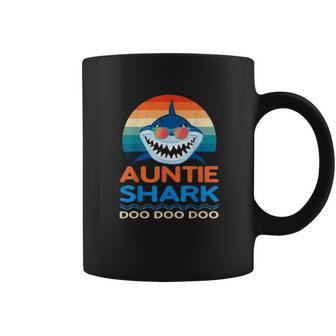 Retro Vintage Auntie Shark Baby Shark Coffee Mug | Favorety