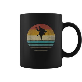 Retro Vintage Sunset Jiu Jitsu Silhouette Cute Funny Gift Coffee Mug | Favorety CA