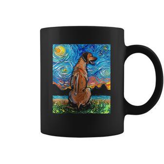 Rhodesian Ridgeback Starry Night Dog Official Art By Aja Coffee Mug | Favorety AU