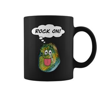 Rock On Funny Rockhound Geology Rockhounding Coffee Mug | Favorety CA