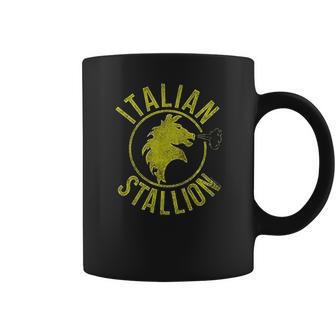 Rocky Italian Stallion Black Coffee Mug | Favorety AU