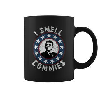 Ronald Reagan I Smell Commies Retro Vintage Political Humor Coffee Mug | Favorety