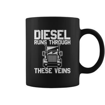 Runs Through These Viens Truck Driver Coffee Mug | Favorety CA