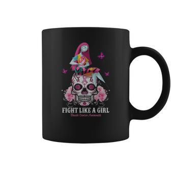 Sally Fight Like A Girl Breast Cancer Awareness Sugar Skull Shirt Coffee Mug | Favorety