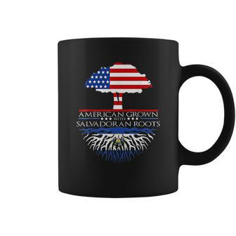 Salvadoran Roots American Grown Tree Flag Usa El Salvador Coffee Mug | Favorety DE