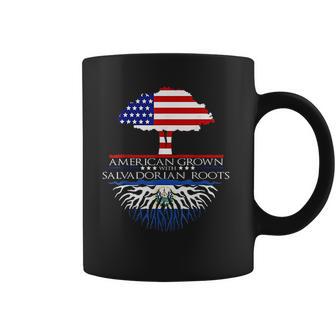 Salvadorian Roots American Grown Us El Salvador Flag Coffee Mug | Favorety CA