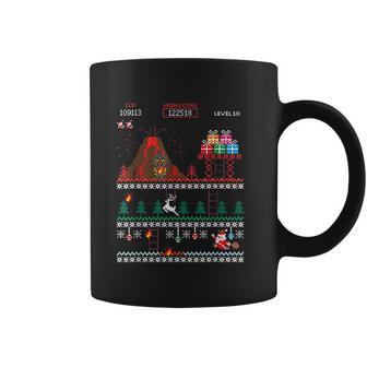 Santa Vs Krampus Pixel Art 8-Bit Christmas Coffee Mug | Favorety CA