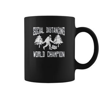 Sasquatch Social Distancing World Champion Bigfoot Coffee Mug | Favorety