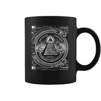 All Seeing Eye Illuminati Dollar Bill Funny Coffee Mug | Favorety AU