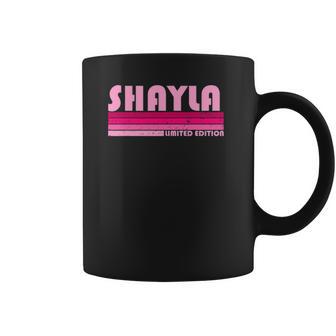 Shayla Name Personalized Retro Vintage 80S 90S Coffee Mug | Favorety