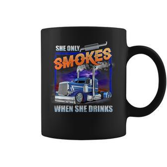 She Only Smokes When She Drinks Coffee Mug | Favorety CA