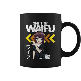 Shes My Waifu Hes My Senpai Anime Manga Couples Romantic Graphic Design Printed Casual Daily Basic Coffee Mug | Favorety UK