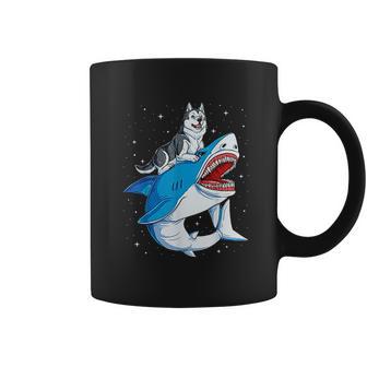 Siberian Husky Shark Jawsome Dog Lover Gifts Space Galaxy Coffee Mug | Favorety