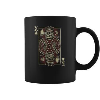 Skull Motorcycle Shirt Biker King Of Spades Card Game Poker Coffee Mug | Favorety