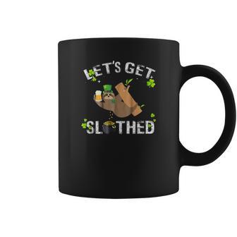 Lets Get Slothed Shamrocked Sloth Paddy Day Coffee Mug | Favorety DE