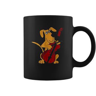 Smiletodays Brown Dog Playing Cello Coffee Mug | Favorety