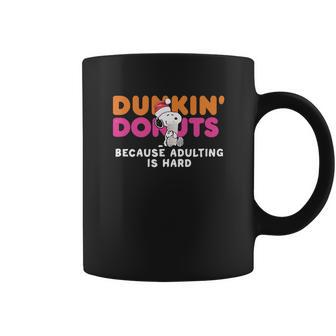 Snoopy Dunkin Donuts Coffee Because Adulting Is Hard Shirt Coffee Mug | Favorety