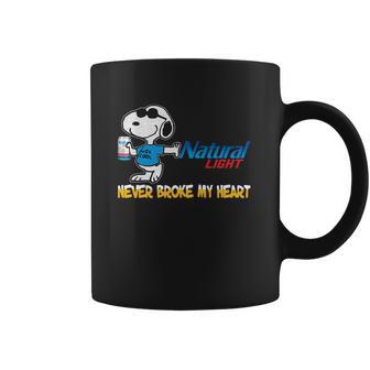 Snoopy Natural Light Never Broke My Heart Coffee Mug | Favorety UK