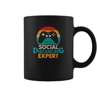 Social Distancing Expert Gaming Vintage Video Gamer Gift Coffee Mug | Favorety AU