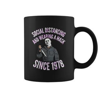 Social Distancing And Wearing A Mask In Public Since Graphic Design Printed Casual Daily Basic Coffee Mug | Favorety UK