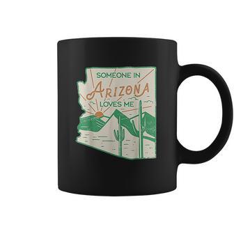 Someone In Arizona Loves Me Vintage Retro State Badge Gift Coffee Mug | Favorety CA