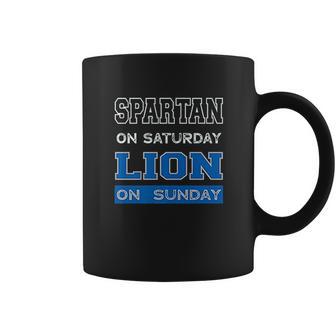 Spartan On Saturday Lion On Sunday Coffee Mug | Favorety CA