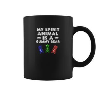 My Spirit Animal Is A Gummy Bear Fun Colorful Candy T Shirt Fbb Black Coffee Mug | Favorety UK