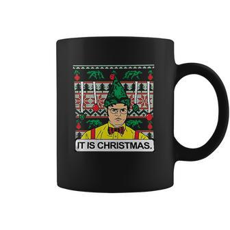 Spirit Forged Apparel Dwight It Is Christmas Ugly Mens Coffee Mug | Favorety UK