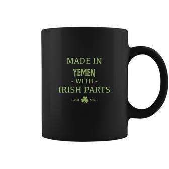 St Patricks Day Shamrock Made In Yemen With Irish Parts Country Love Proud Nationality Coffee Mug | Favorety UK