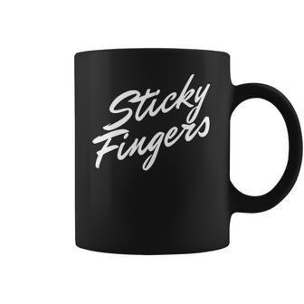 Sticky Fingers Band Logo White Coffee Mug | Favorety