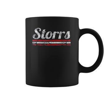 Storrs Connecticut Retro Vintage Weathered Stripe Throwback Coffee Mug | Favorety DE