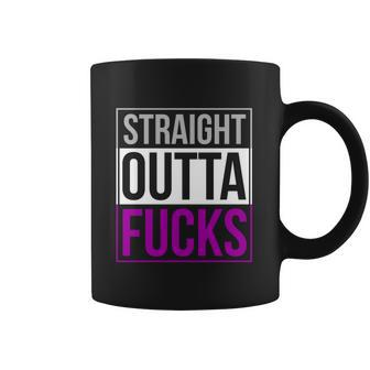 Straight Outta Fucks Pride Asexuality Asexual Flag Lgbt Gift Graphic Design Printed Casual Daily Basic Coffee Mug | Favorety AU