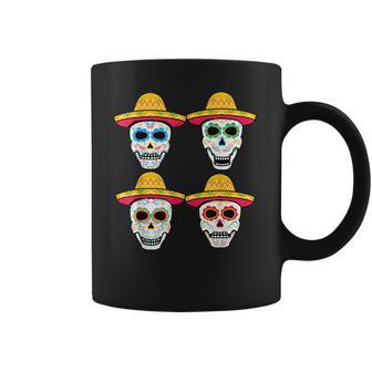 Sugar Skull Sombrero Dia De Los Muertos Mexican Day Of Dead Coffee Mug | Favorety CA