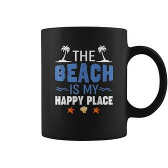 Summer Vacations Outfit The Beach Is My Happy Place Coffee Mug | Favorety UK