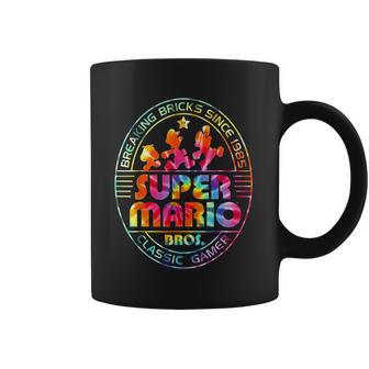 Super Mario Brick Break 85 Tie Dye Logo Graphic Coffee Mug | Favorety