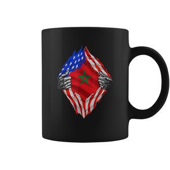 Super Moroccan Heritage Morocco Roots Usa Flag Gift Coffee Mug | Favorety CA