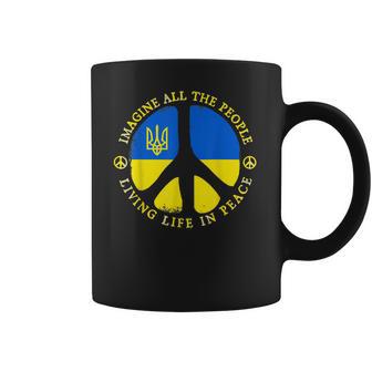 Support Ukraine Imagine All People Living Life In Peace Coffee Mug | Favorety UK