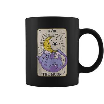 Tarot Card The Moon Xviii Kawaii Goth Pastel Cat Mystical Coffee Mug | Favorety DE