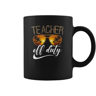 Teacher Of Duty Happy Vacation Summer Sunset Palm Trees On The Beach Sunglasses Coffee Mug | Favorety